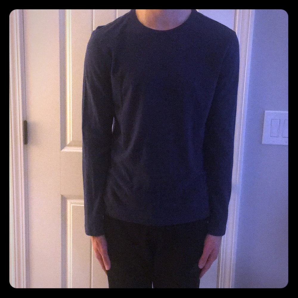 Long Sleeve Soft Wash Tee - Navy Blue